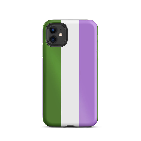 genderqueer Flag Tough iPhone Case