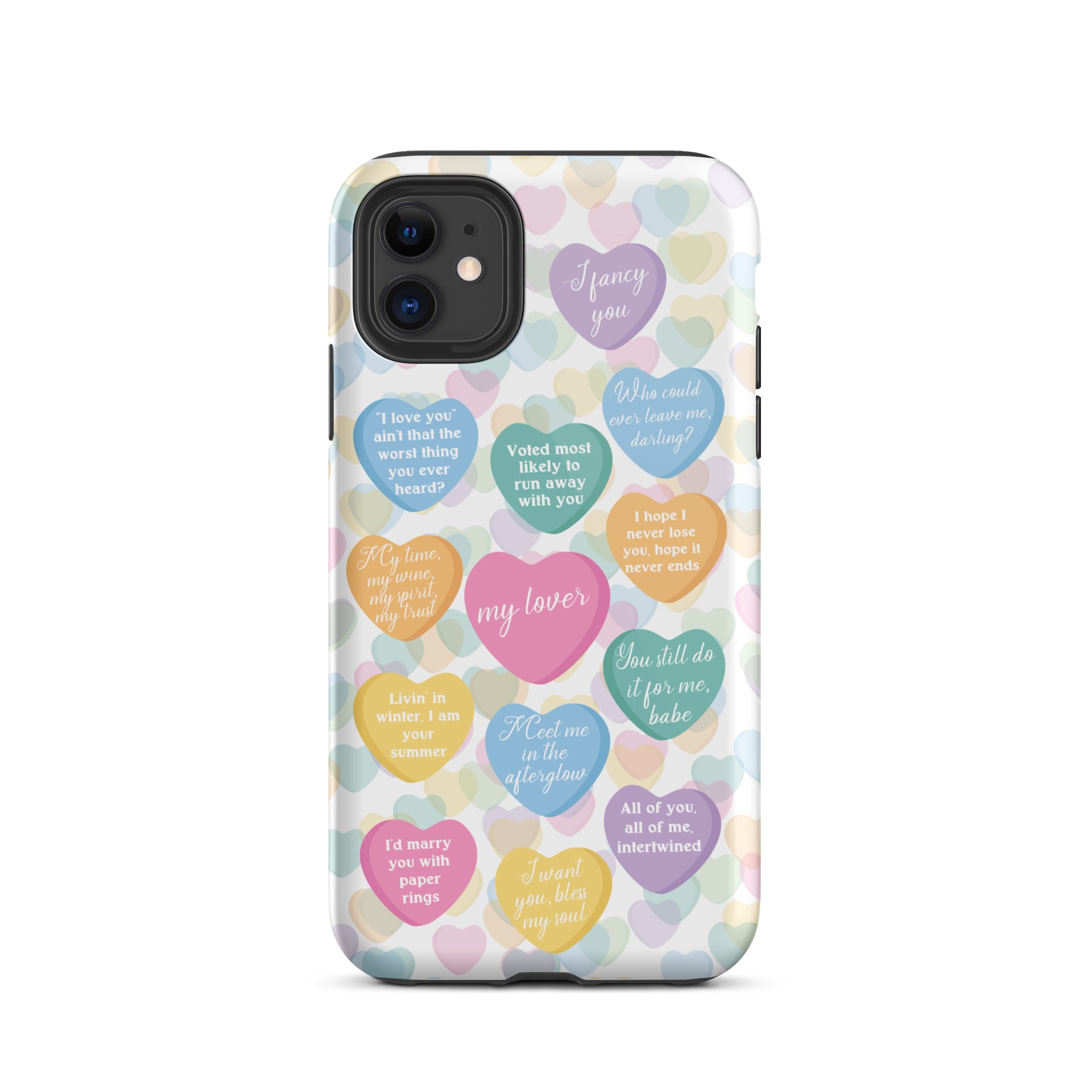 Lover Candy Heart Lyrics Tough iPhone Case
