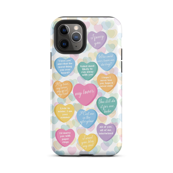 Lover Candy Heart Lyrics Tough iPhone Case