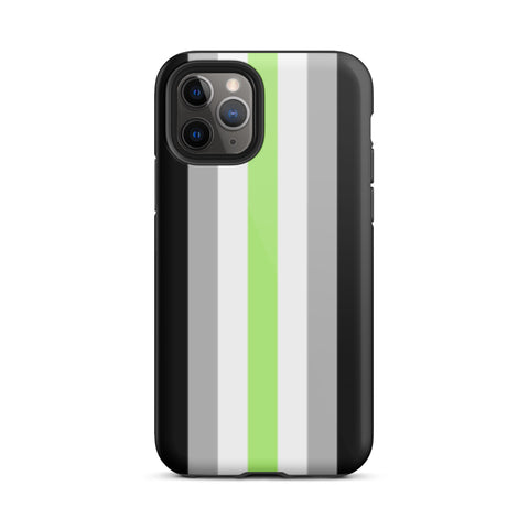 Agender Flag Tough iPhone Case