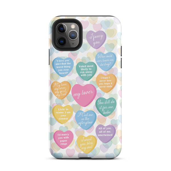 Lover Candy Heart Lyrics Tough iPhone Case