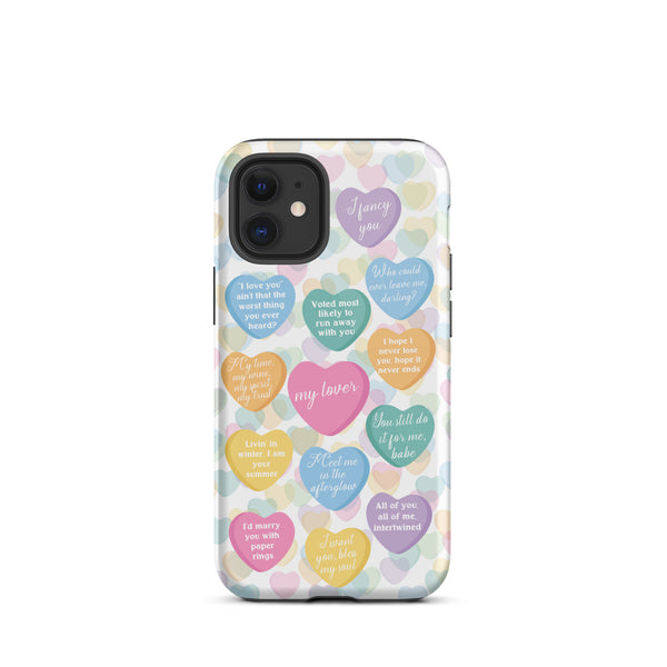 Lover Candy Heart Lyrics Tough iPhone Case