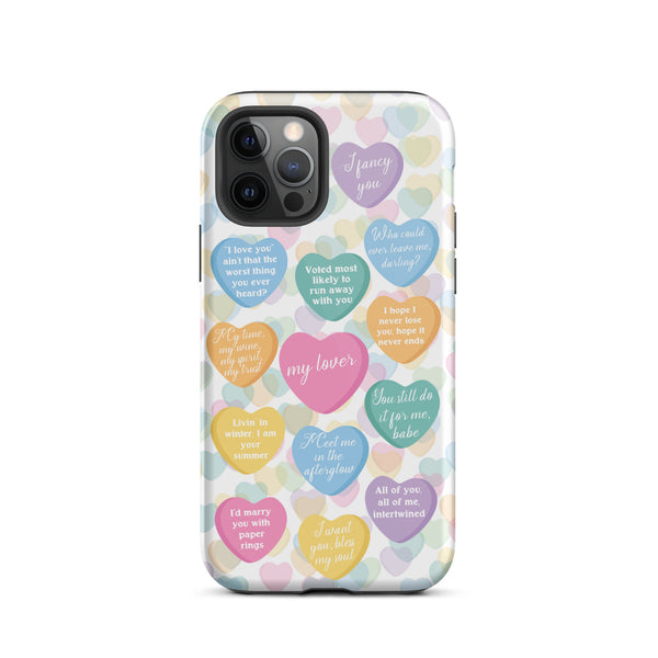 Lover Candy Heart Lyrics Tough iPhone Case