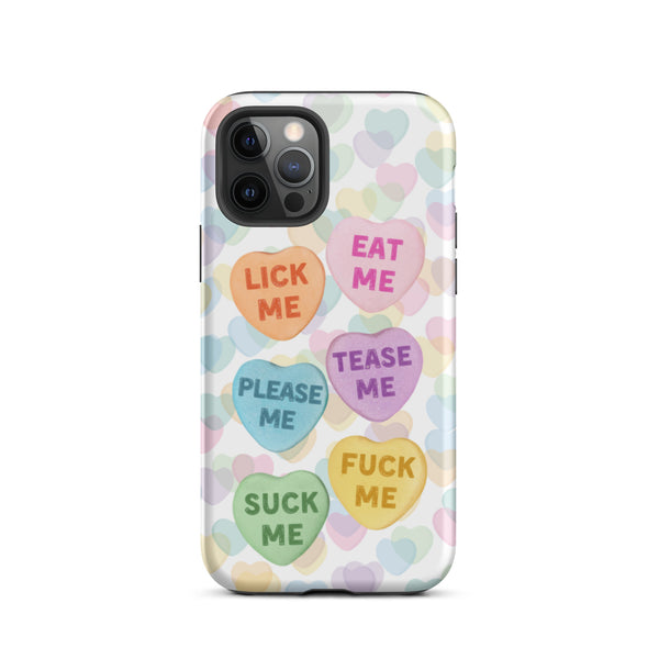 Naughty Valentine's Candy Hearts Tough iPhone Case