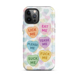 Naughty Valentine's Candy Hearts Tough iPhone Case