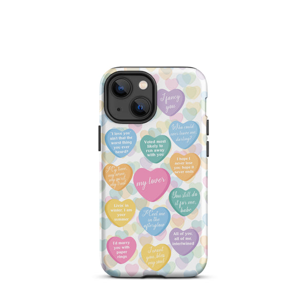 Lover Candy Heart Lyrics Tough iPhone Case