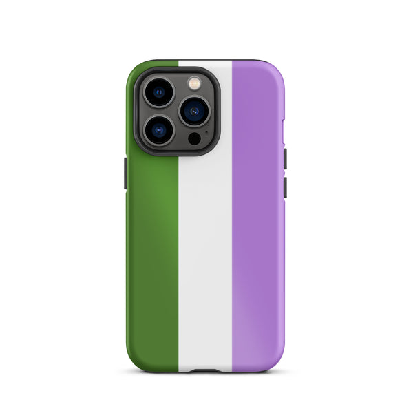 genderqueer Flag Tough iPhone Case
