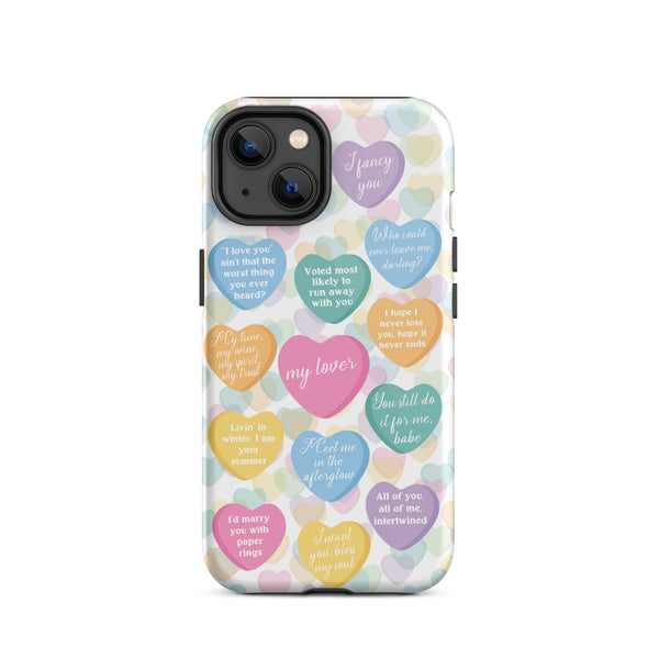 Lover Candy Heart Lyrics Tough iPhone Case