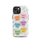 Naughty Valentine's Candy Hearts Tough iPhone Case