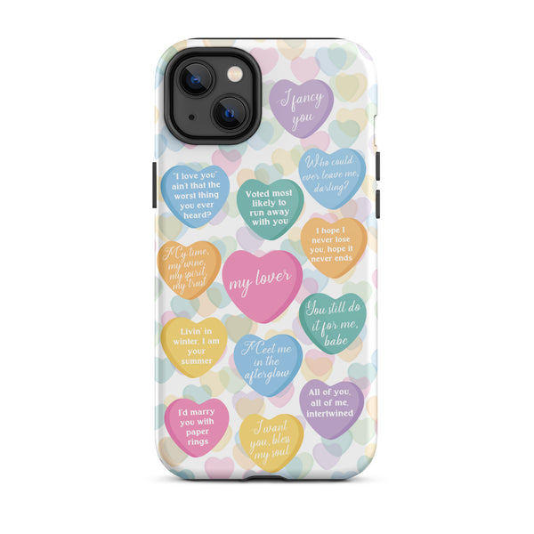 Lover Candy Heart Lyrics Tough iPhone Case