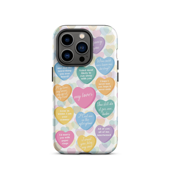 Lover Candy Heart Lyrics Tough iPhone Case