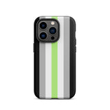 Agender Flag Tough iPhone Case