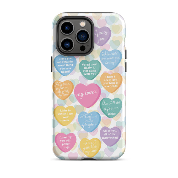 Lover Candy Heart Lyrics Tough iPhone Case