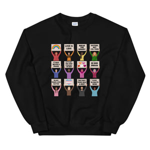 LGBTQIA+ Pride Protest Crewneck Sweatshirt