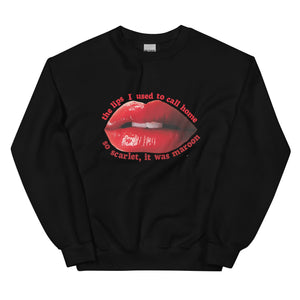 Maroon Lips Sweatshirt