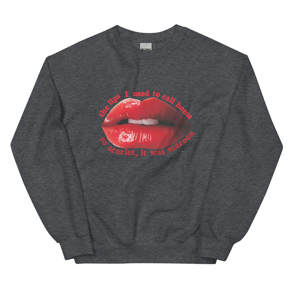 Maroon Lips Sweatshirt