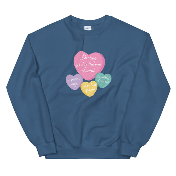 Paper Rings Candy Heart Sweatshirt