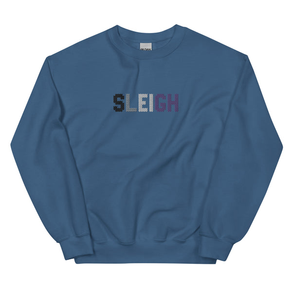 Asexual Sleigh Embroidered Sweatshirt
