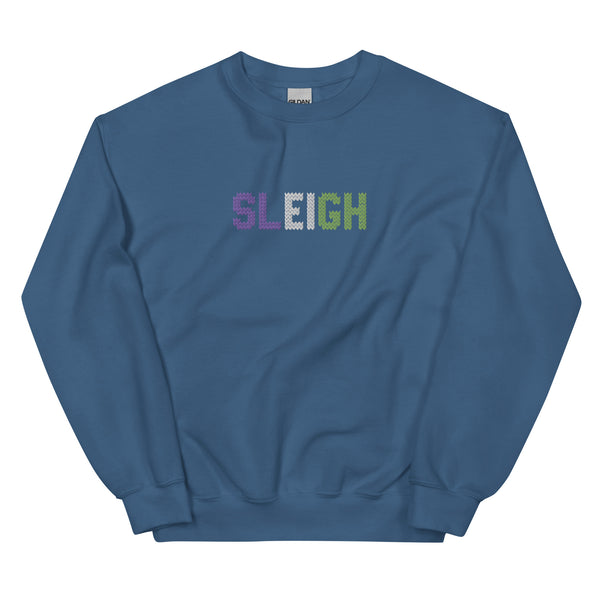 Genderqueer Sleigh Embroidered Sweatshirt