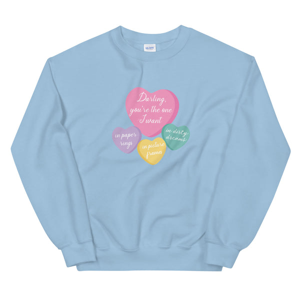 Paper Rings Candy Heart Sweatshirt