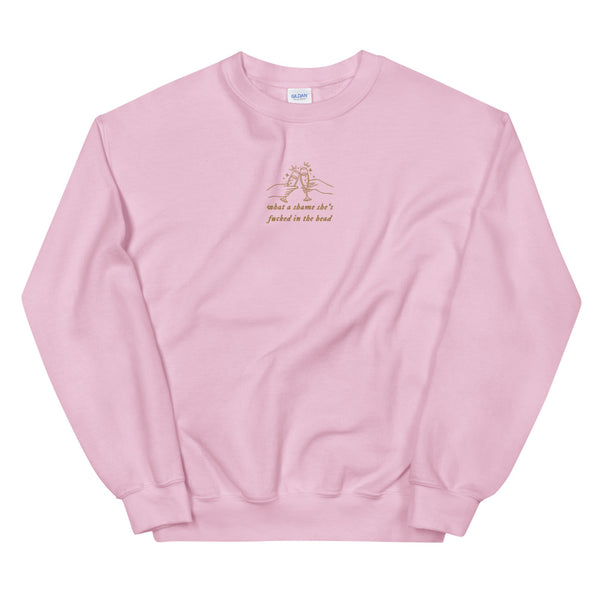 Champagne Problems Embroidered Sweatshirt