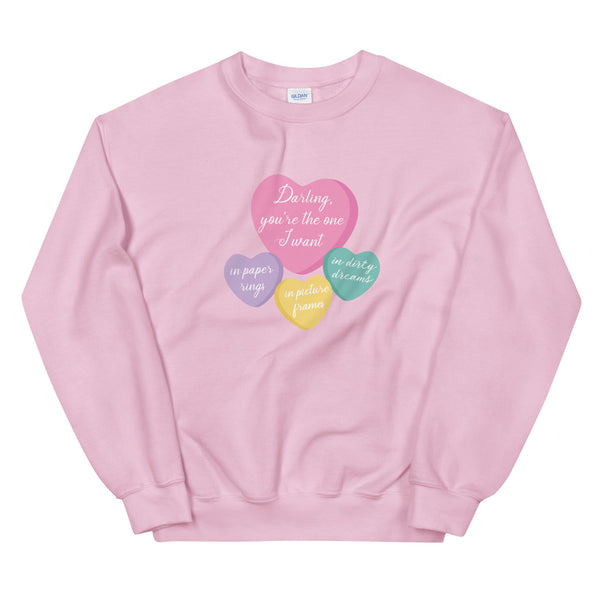 Paper Rings Candy Heart Sweatshirt