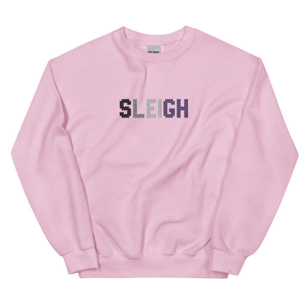 Asexual Sleigh Embroidered Sweatshirt