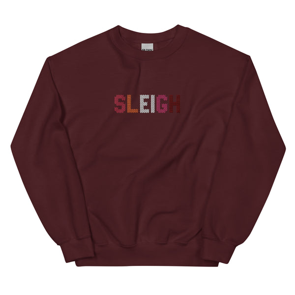 Lesbian Sleigh Embroidered Sweatshirt