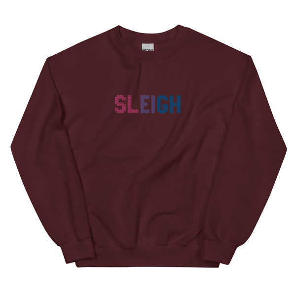 Bisexual Sleigh Embroidered Sweatshirt