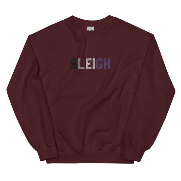 Asexual Sleigh Embroidered Sweatshirt