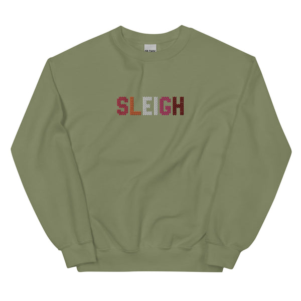 Lesbian Sleigh Embroidered Sweatshirt