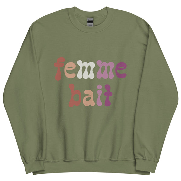 Femme Bait Retro Lesbian Sweatshirt