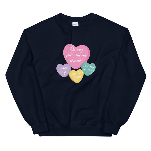 Paper Rings Candy Heart Sweatshirt