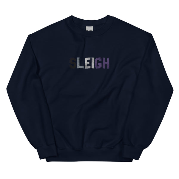 Asexual Sleigh Embroidered Sweatshirt