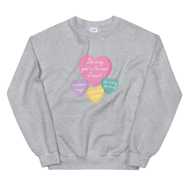 Paper Rings Candy Heart Sweatshirt