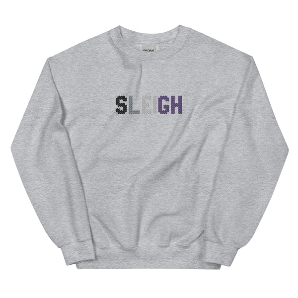 Asexual Sleigh Embroidered Sweatshirt