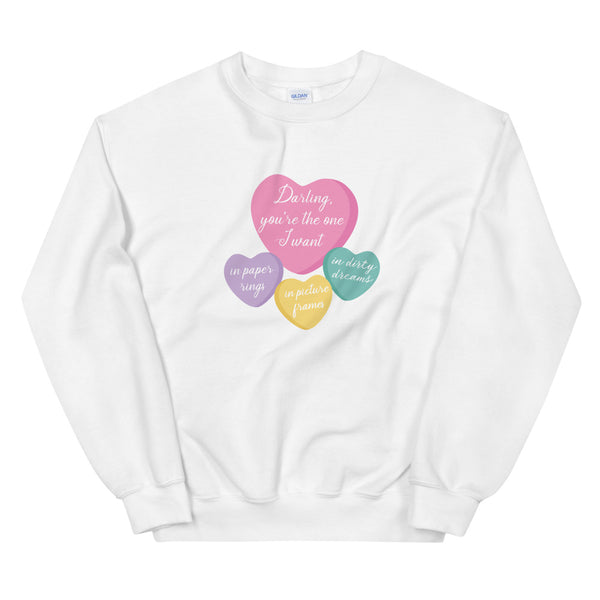 Paper Rings Candy Heart Sweatshirt