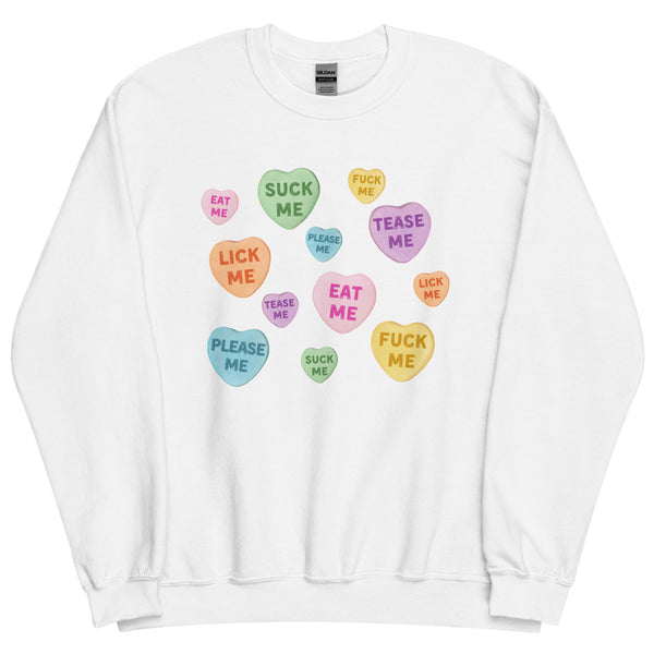 Naughty Valentine's Candy Hearts Sweatshirt