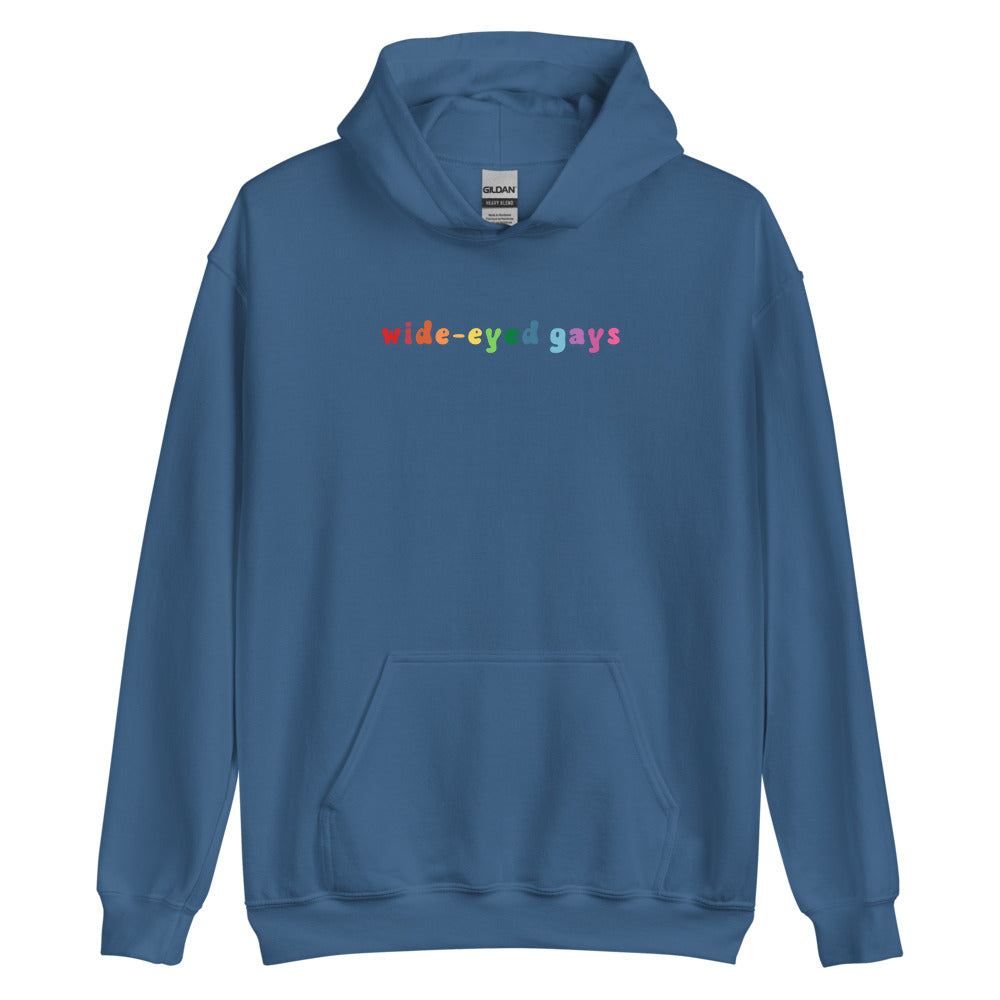 Wide-Eyed Gays Rainbow Hoodie