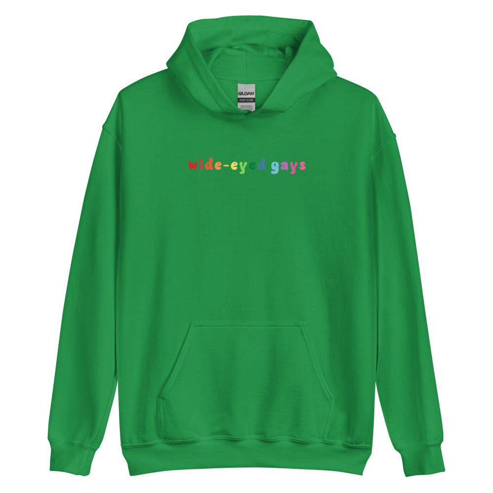 Wide-Eyed Gays Rainbow Hoodie