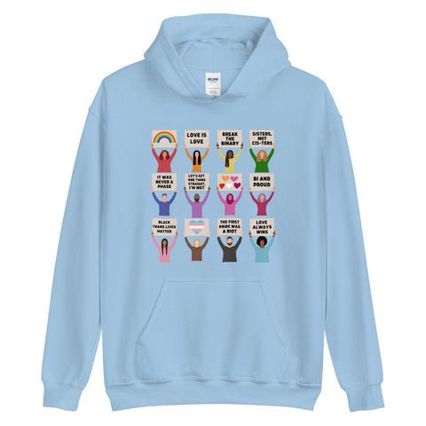 LGBTQIA+ Pride Protest Women Hoodie