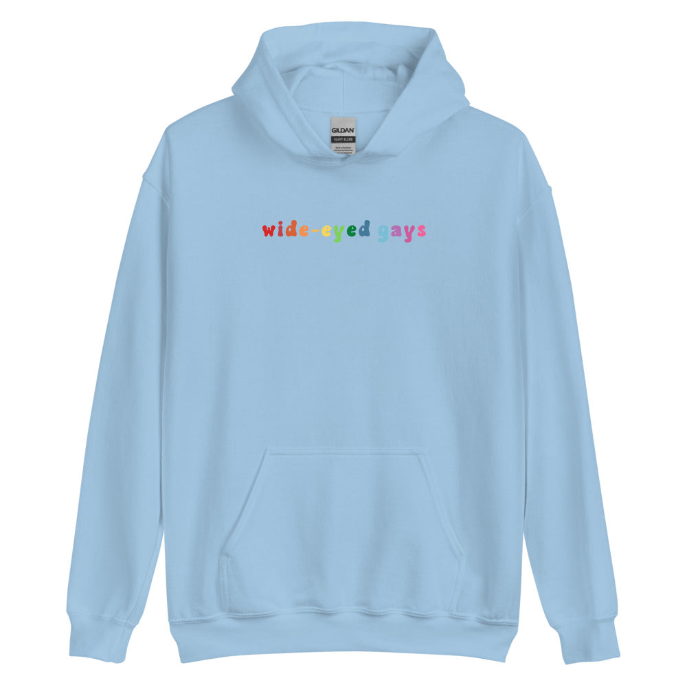 Wide-Eyed Gays Rainbow Hoodie