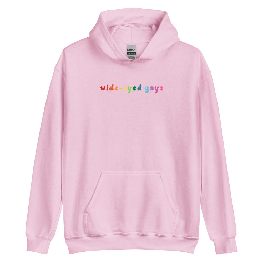 Wide-Eyed Gays Rainbow Hoodie