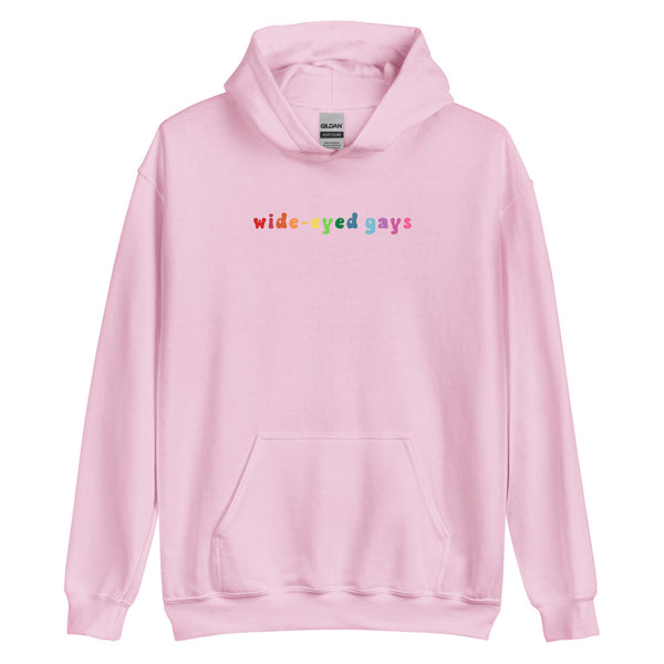 Wide-Eyed Gays Rainbow Hoodie