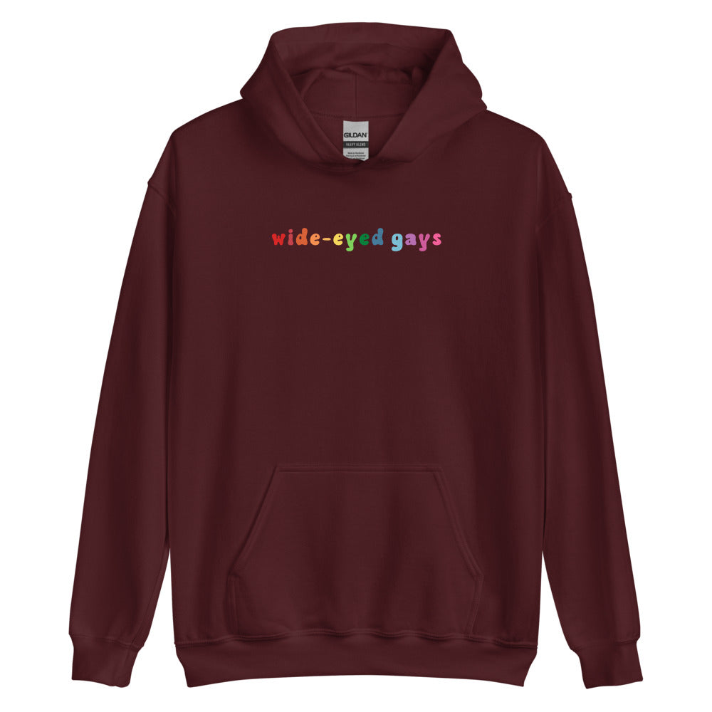 Wide-Eyed Gays Rainbow Hoodie
