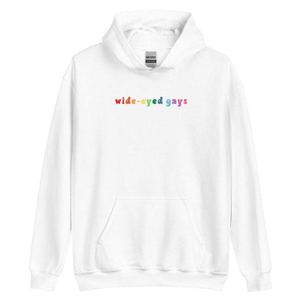 Wide-Eyed Gays Rainbow Hoodie