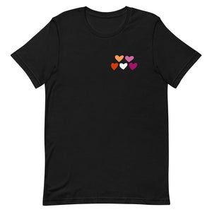 Lesbian Pride Hearts T-Shirt