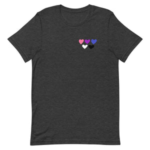 Genderfluid Hearts Pride T-Shirt
