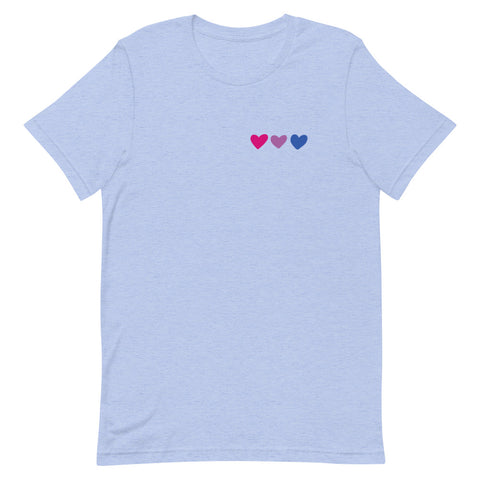 Bisexual Pride Hearts T-Shirt
