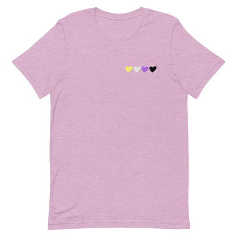 Nonbinary Pride Hearts T-Shirt